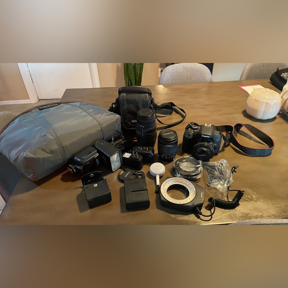 Canon Rebel T6i + Timbuk2 Snoop Camera Bag + Accessories Bundle